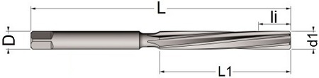 112 UTENSILERIA OSSOLANA Alesatori in HSS tipo DIN 206 UNI 6852, elica sinistra 6° forma B a mano con diametro centesimale a scelta