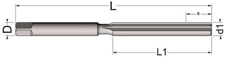120 UTENSILERIA OSSOLANA French hand reamers  in HSS with diameter of choice from Dia. 4 H7 to Dia. 30 H7 and straight edges cutters from Z=4 to Z=10, parallel shank