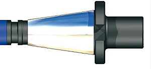 00050CM3F PRT TOOLS Mandrino riduzione cono morse CM3 per frese completo di vite, attacco DIN 2080, L=65mm, ISO50
