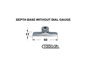 004.881 Base rettangolare per misure di profondità senza comparatore - Dimensioni 63x17