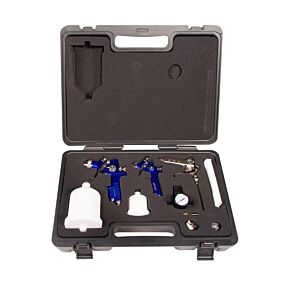 ASTURO 0090517K Semi-professional airbrush kit: Airbrush H827 Ø1.7mm + Airbrush H2000 Ø1.0 mmnozzle + accessories