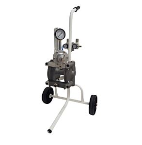 ASTURO 0212403ASP Pompa pneumatica K24 a doppia membrana in bassa pressione, carrellata con sistema di aspirazione vernici 1/2” F inox