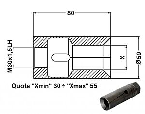 035.590 Pinza per Caricatore Cucchi Pietro PB60 M30x1,5LH
