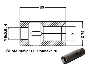 035750 Pinza per Caricatore Cucchi Pietro PB75 - M30x1,5 SX - ØEst. 75