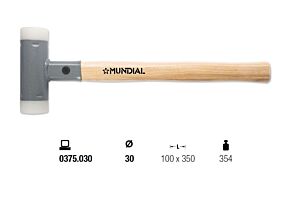 0375.030 MAZZUOLA ANTIRIMBALZO MUNDIAL Ø30 - Misure 100x350mm - Manico legno