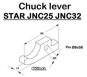 052-32-070/090 Nasello per tornio CNC STAR modello serie JNC25, JNC32