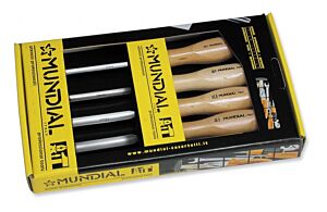 0583.010 SERIE 4 SGORBIE PER LEGNO - Impugnatura legno -  Scatola cartone 