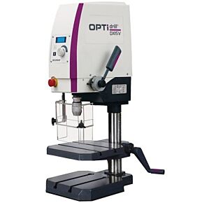 OPTIMUM 058OP155V Bench Drill with continuous speed adjustment, max drilling capacity Ø15 mm, 230 V, model DX 15V, 850 W