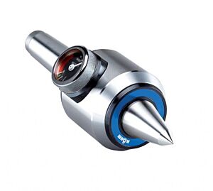 Roehm 079920 Contropunta rotante HVL Control con cuspide prolungata, indicatore di pressione e compensazione assiale cono Morse 3 peso pezzo max= 260 kg