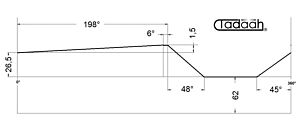 0829118 Camma a disco standard radiale posizione 2-3-4-5-6 Gildemeister AS16, AS20, GS20, GM20, GM20AC h=1,5x192 Gradi