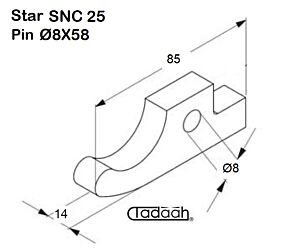 091-32-060/080 Nasello per tornio CNC STAR modello serie SNC 25 