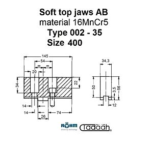 94011 Set griffe tenere standard per autocentrante Röhm DURO-A RC-400