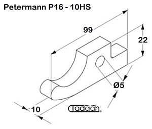 098107 Nasello per tornio PETERMANN - P 16