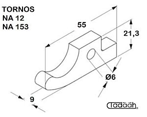 098098 Nasello per tornio TORNOS NA12, NA153
