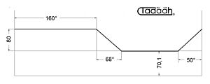 100AR80/0 Camma standard frontale per Schütte SF67, SF81, SF100 L, SFH200