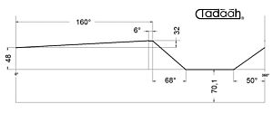 100AR80/40 Camma standard frontale per Schütte SF67, SF81, SF100 L, SFH200