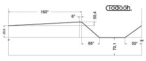 100AR80/63 Camma standard frontale per Schütte SF67, SF81, SF100 L, SFH200