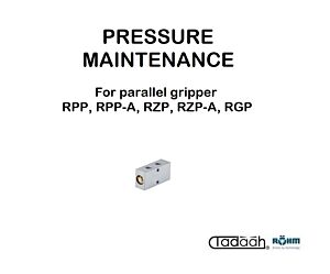 Drucksicherungsventil für doppelwirkende Greifer (G1/8) Röhm für Parallelgreifer RPP, RPP-A, RZP, RZP-A, RGP