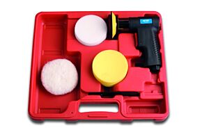 13112600 AIRTEC Kit mini pulitrice pneumatica modello 236, 2 platorelli per lucidatura, cuffia di lana