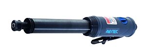 13200075 AIRTEC Extended Pneumatic Grinder with 6 mm collet, equipped with a spindle locking system for quick accessory change