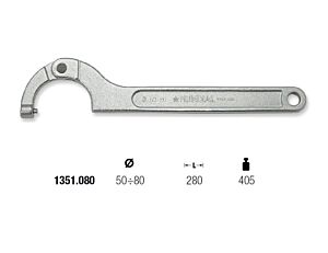 1351.080 VERSTECKTER SEKTORSCHLÜSSEL MUNDIAL Ø50÷80 L=280 RUND