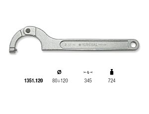 1351.120 VERSTECKTER SEKTORSCHLÜSSEL MUNDIAL Ø80÷120 L=345 RUND