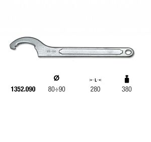 1352.100 CHIAVE A SETTORE FISSA MUNDIAL Ø98÷100 L=280 NASELLO QUADRO