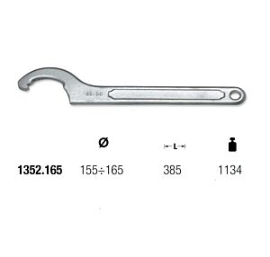 1352.165 CHIAVE A SETTORE FISSA MUNDIAL Ø155÷165 L=385 NASELLO QUADRO