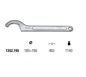 1352.195 CHIAVE A SETTORE FISSA MUNDIAL Ø180÷195 L=465 NASELLO QUADRO