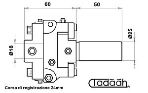 142.325 Porta utensili per recessi interni senza pinza per torni automatici - diametro gambo 25mm