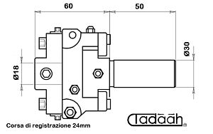 142.330 Porta utensili per recessi interni senza pinza per torni automatici - diametro gambo 30mm