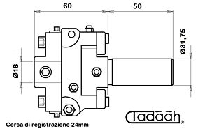 142.331 Portautensile per recessi interni Diametro 31.75mm per torni automatici senza pinza