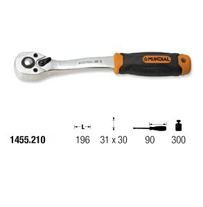 1455.210 3/8” UMSCHALTKNARRE MIT SCHNELLVERSCHLUSS 31x30 - L=196 - Griff 90
