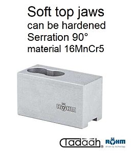 Set of 3 soft top-jaws for Röhm DURO-A power chuck