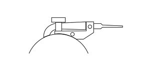 1500054 Accessorio per comparatori - levetta di sollevamento per MicroMet Plus 10mm