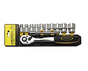 1542.010 SERIE 12 CHIAVI A BUSSOLA 1/2” + CRICCHETTO + PROLUNGA - mm10÷24
