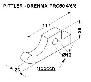  16.222-373.1 Nasello per apertura e chiusura pinza PITTLER-DREMA PRC50 4/6/8