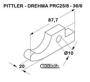 162225891 Nasello per apertura e chiusura pinza PITTLER-DREMA PRC 25/8, 36/6