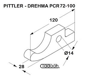 16-230-420 1 Nasello per apertura e chiusura pinza PITTLER-DREMA-PRC72-100