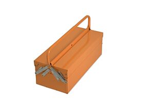 MUNDIAL 1763.015 Empty portable metal toolbox - 3 compartments - Measurements 450x200x160 mm
