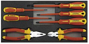 1815.595 MODULO 7 UTENSILI ISOLATI - Giraviti isolati, Pinza universale isolata, tronchese isolato