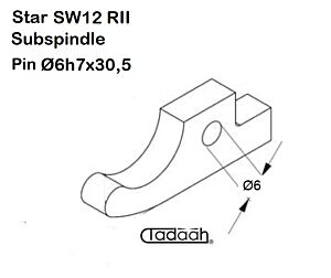 1H0-83-120 Nasello per tornio CNC  STAR modello serie SW 12 RII - Contromandrino