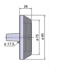 20964W CCuspidi intercambiabili per contropunte fissa e rotante Nuova PTM con inserto in metallo duro e gambo cono morse 4/5, Lung.26, Ø95