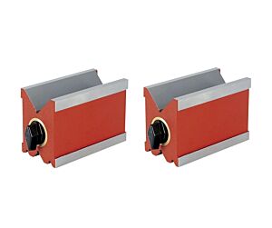 LTF 215.02 Coppia prismi magnetici per operazioni di rettifica, misurazione e controllo di pezzi da lavorare, dimensioni singolo prisma 85x70x85mm, forza magnetica 441N