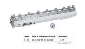 2150300 Master di controllo per misure lineari Serie MicroMet PLUS per calibri a corsoio e truschini campo di misura 300mm