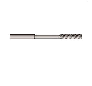 225-05.00-R Alesatore a macchina Ø5 con codolo cilindrico Ø5h8, taglienti elica sinistra 42° forma E, Z=3, rivestita FUTURA nano