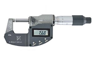 2390500C Micrometro per esterni digitali Serie Digitronic Plus. Campo di misura 25-50mm, millesimale, USB, IP65, con certificato ACCREDIA