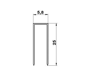 2405325 Punti metallici/graffette metalliche per graffatrice 5.000 pezzi, punti tipo 90 - Lunghezza 25mm
