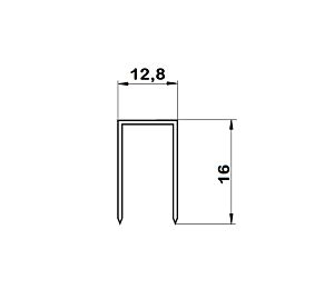 2405416 Punti metallici/graffette metalliche per graffatrice 5.000 pezzi, punti tipo 80 - Lunghezza 16mm