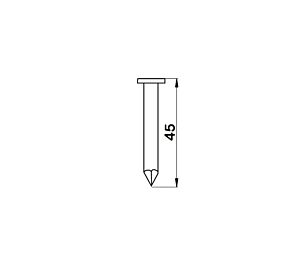2405845 Chiodi bobina elettrosaldati per chiodatrice - Lunghezza 45mm, Ø3,05mm, 7.200 pezzi (120 pezzi a bobina)